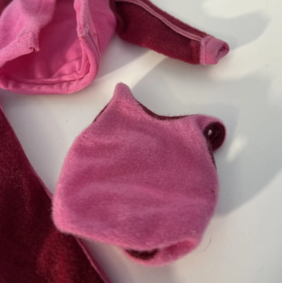 Vintage Barbie Clothes Fashion Favorites #3790 Pink Maroon Track Suit - Image 3 of 4