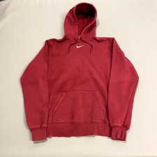 Vintage Style Nike Hoodie Mens XL Red Center Swoosh