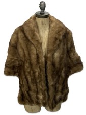 Vintage Genuine MINK Fur Stole Wrap Cape