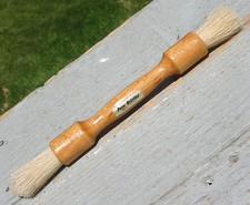 Vintage West Germany Pure Bristles Double Brush Paint Shaving Horse Hair Old
