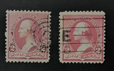 US Stamp, Scott 219D - 220? 1890 2c Washington, Used, F/VF 