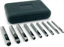 9 Piece Hand Hollow Hole Punch Set Kit for Gasket Leather Punching Steel Die