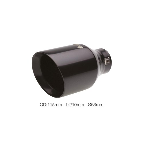 Rotondo Sim Racing Simoni Racing Terminale rotondo inclinato acciaio inox nero ...