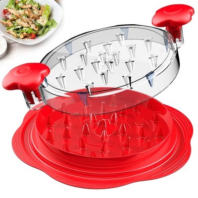 Chicken Shredder Tool - Large, Ergonomic, BPA-Free, Anti-Slip, Red, with Fork...