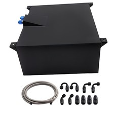 Black Fuel Cell 20 Gallon Aluminum Tank With Cap Sender Line Kit For Racing Black Fuel Cell 20 Gallon Aluminum Tank With Cap Sender Line Kit For Racing
