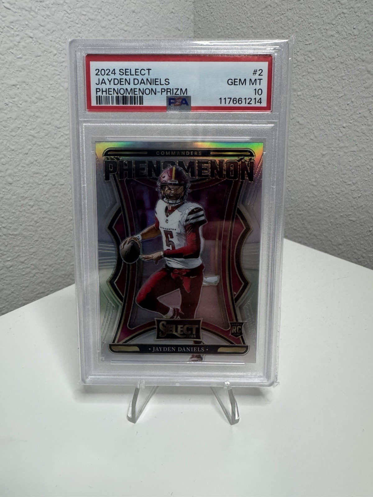 2024 Panini Select - Phenomenon Jayden Daniels #2 Silver Prizm (RC) PSA 10