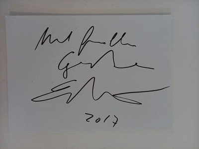 Erwin Wurm - original autograph - approx. 10x15cm - document