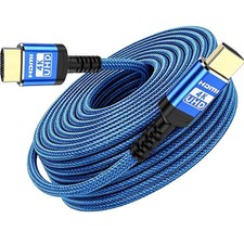 4K HDMI Cable 50FT, High Speed HDMI 18Gbps 2.0 Braided Cord,4K 60Hz,3D,Arc,Hdcp