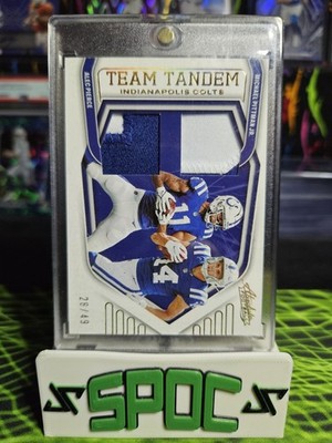 2022 Panini Absolute Michael Pittman Jr Alec Pierce Team Tandem TT-MA /49
