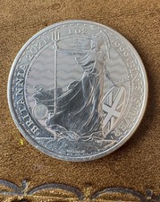 Britannia Silver 2021 0.999 Fine 1oz Coin Royal Mint free capsule 1oz Bullion