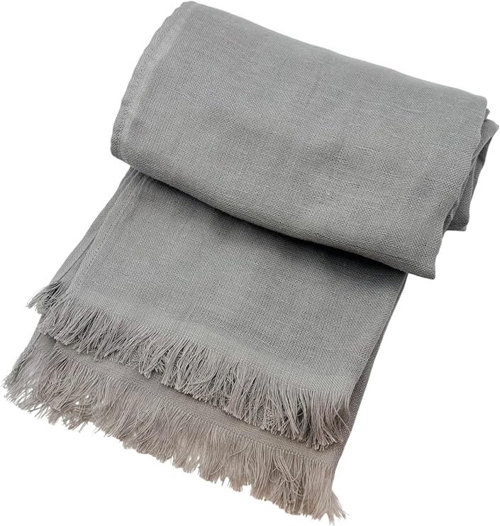 Lightweight Gray Cotton Scarf – 100% Cotton, Made in Japan