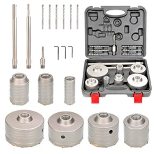 20Pcs Concrete Hole Saw Kit SDS Plus Max Shank Wall Hole Cutter for Cement Brick