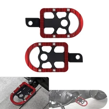 MX Red Passenger Floorboards Rear Foot Peg For Harley Softail Dyna Touring FLTR