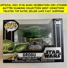 GROGU MANDALORIAN 2022 STAR WARS CELEBRATION DIAMOND GLITTER EXCLUSIVE FUNKO POP
