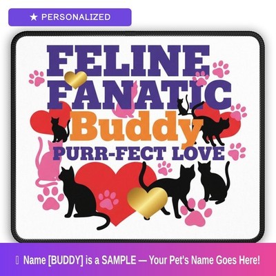 Custom Dog Pet Lover Mouse Pad Personalized Name Desk Mat Dog Fathers Day Gift