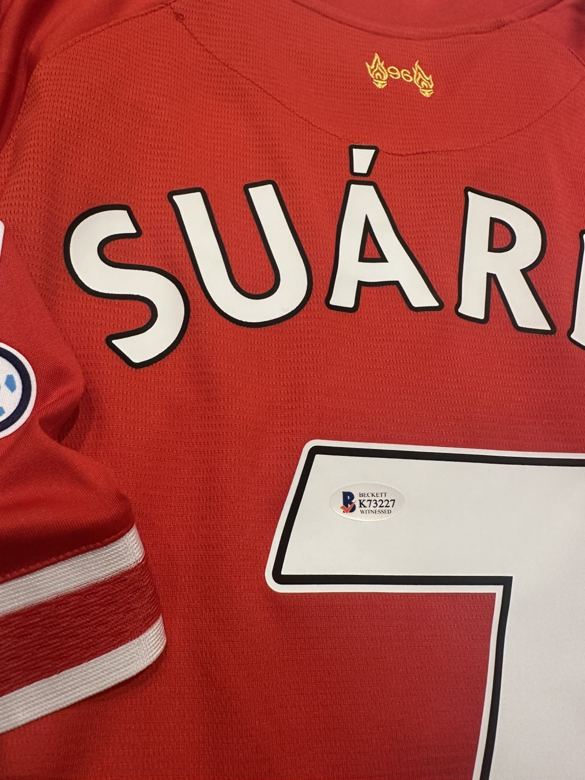 Luis Suarez Signed Liverpool Shirt Beckett for sale on Ebay