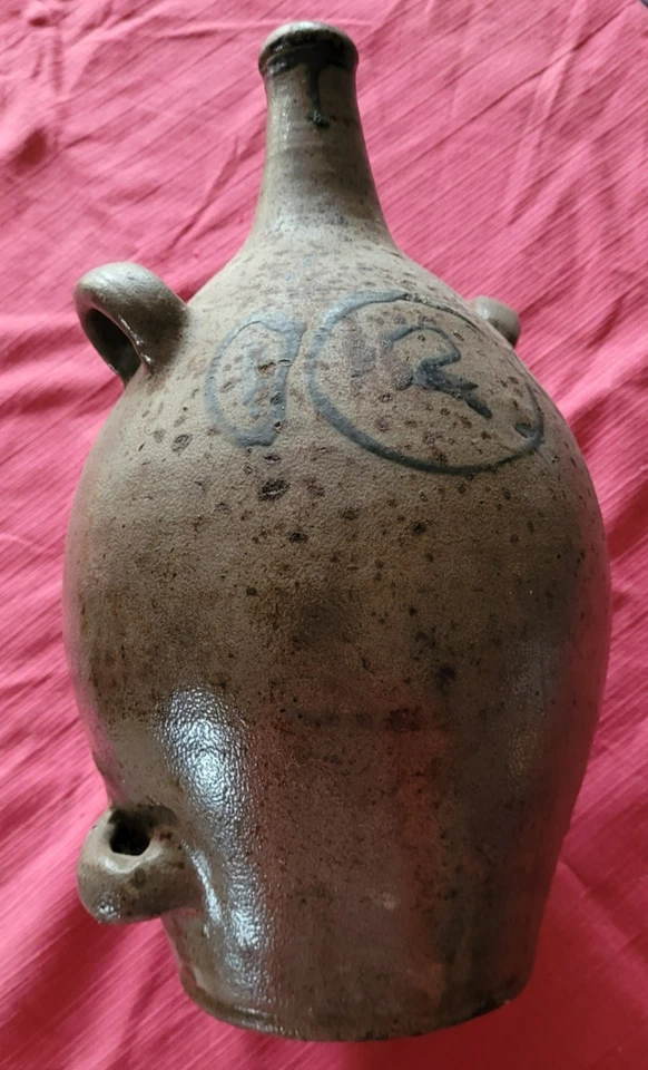 ANCIENNE CRUCHE/JARRE/POT/GARGOULETTE POTERIE EN GRES GRIS HAUT 39 CM - Photo 4/4