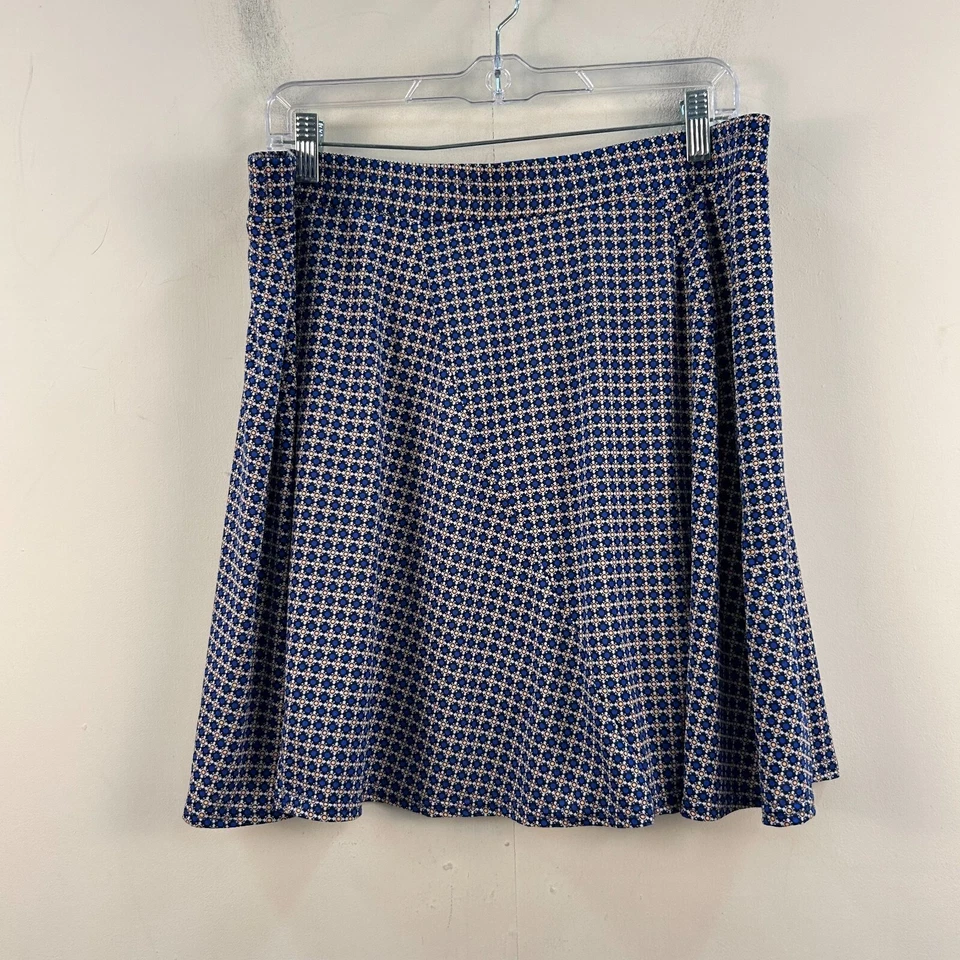 Falda cómoda para mujer XL azul amarillo punto a lunares cintura elástica mini 22404 Foto 4 de 4