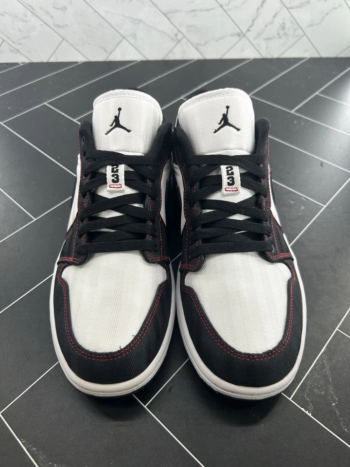 NUEVO Nike Air Jordan 1 SE Utility Bajo Blanco Negro Rojo W Talla 10.5WMNS DD9337-106 Foto 4 de 4