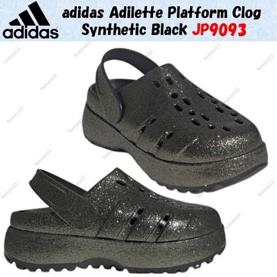 adidas Adilette Platform Clog Synthetic Black JP9093 Men's Size