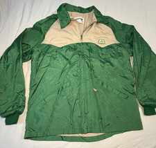 VTG Swingster Pioneer Hi-Bred Seed Jacket Men's L Green Nylon Bomber Ag Farm