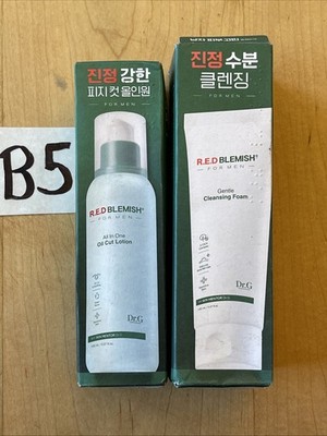 Dr.G Red Blemish for Men ALL IN ONE OIL CUT LOTION & GENTLE CLEANSING FORM NEW