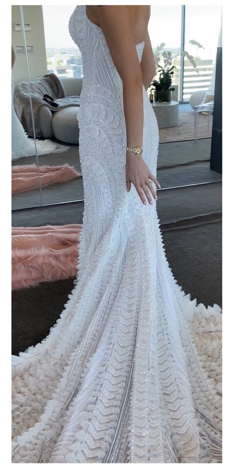 J’Aton Custom Wedding Gown Size 6 - image 2 of 4