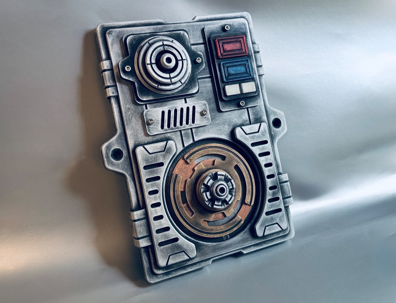Pannello di controllo montaggio a parete V2 - placca prop fantascientifica - Star Wars Galaxy's Edge