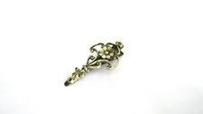 Smaller bronze flower design hair pin alligator clip fine thin hair