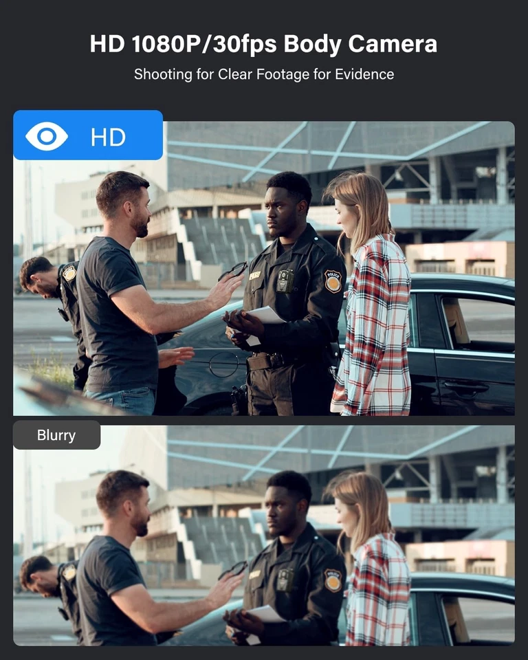 KJ25 1080P Body Cam, 3000mAh with 10-13Hrs Recording, Affordable Body Camera ... - Image 2 of 4