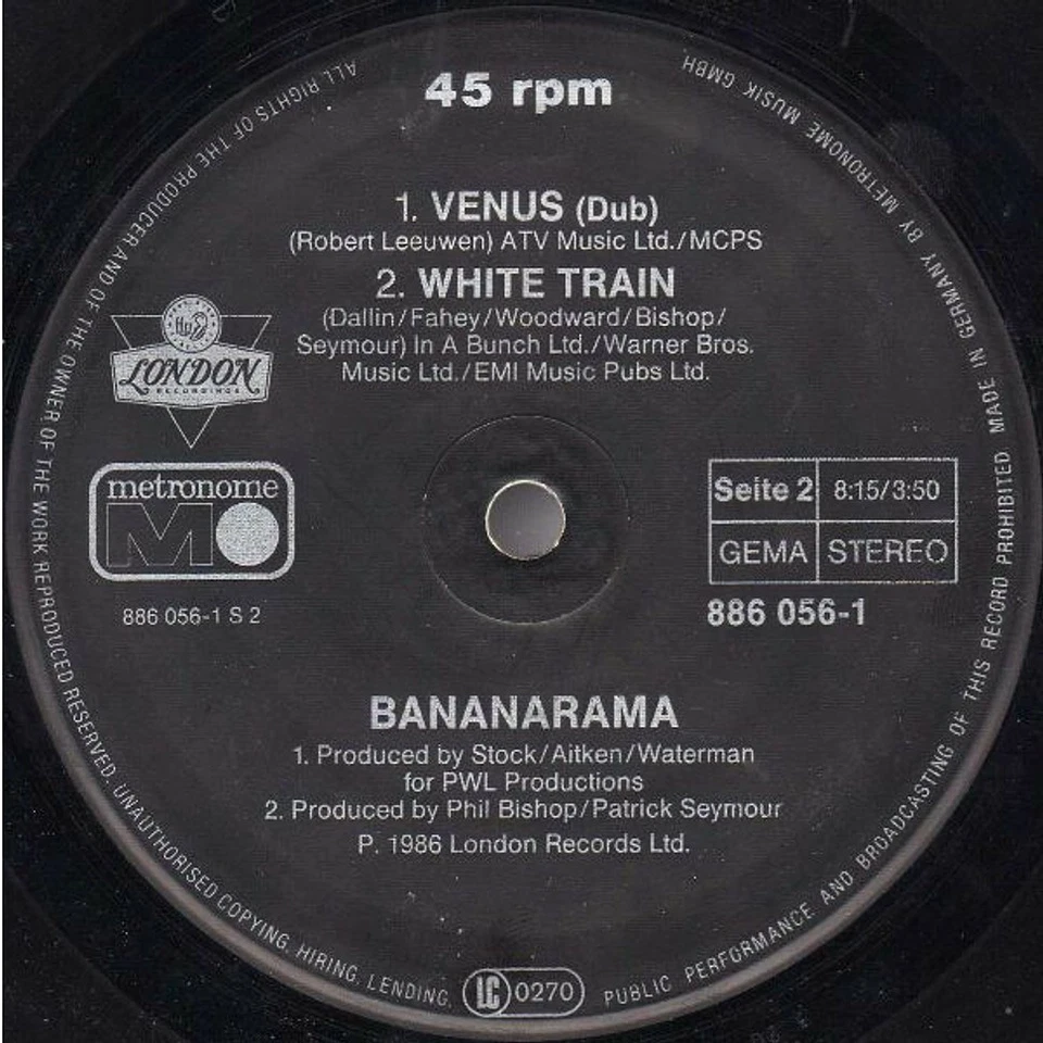 Bananarama - Venus (Vinyl 12" - 1986 - DE - Original) - Bild 4 von 4