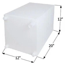 ICON TECHNOLOGIES LIMITED RV FRESH WATER TANK WT2470 20X12X12 12 GAL W/1/2IN FIT