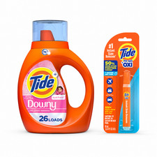 Tide Laundry Care Bundle: April Fresh Liquid Detergent + To Go Stain Pen, 37.00