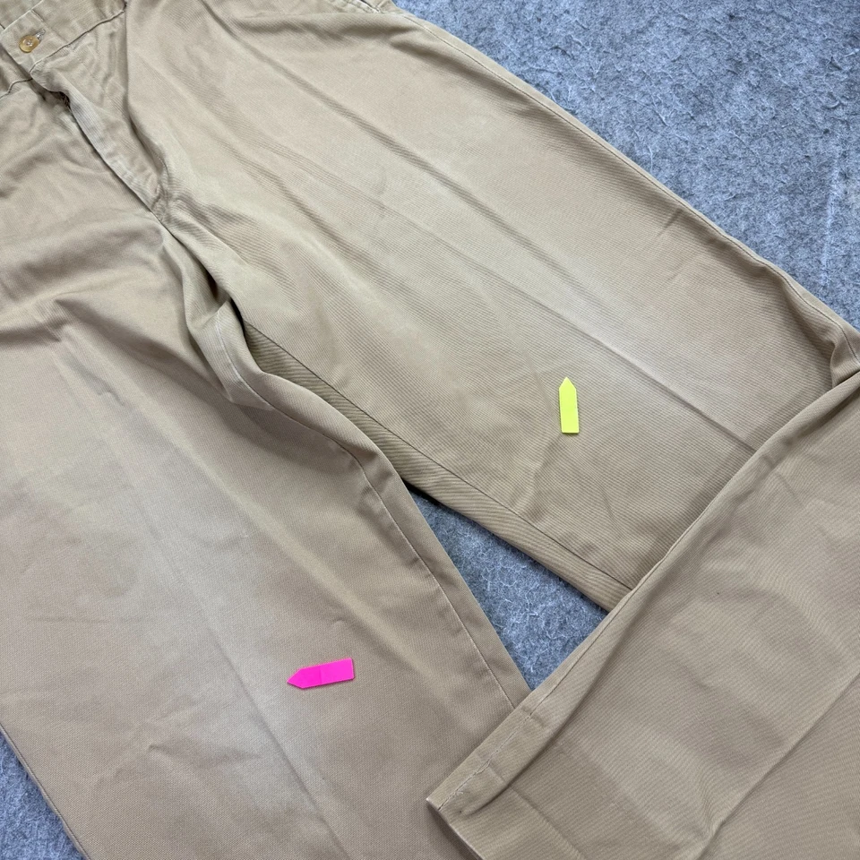 Bill's Khakis Pants Men 36 x 34 Beige Khaki Classic Fit M2 Cuffed Flat Front - Image 4 of 4