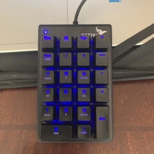Number Pad, ROTTAY Mechanical USB Wired Numeric Keypad with Blue LED Backlit  