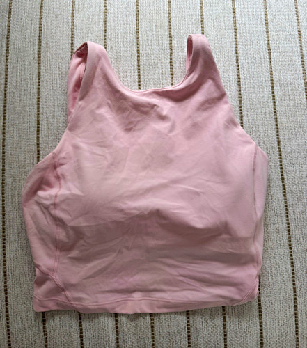 lululemon athletica Pink Solid Racerback Pullover Wireless Sports Bra Size 4