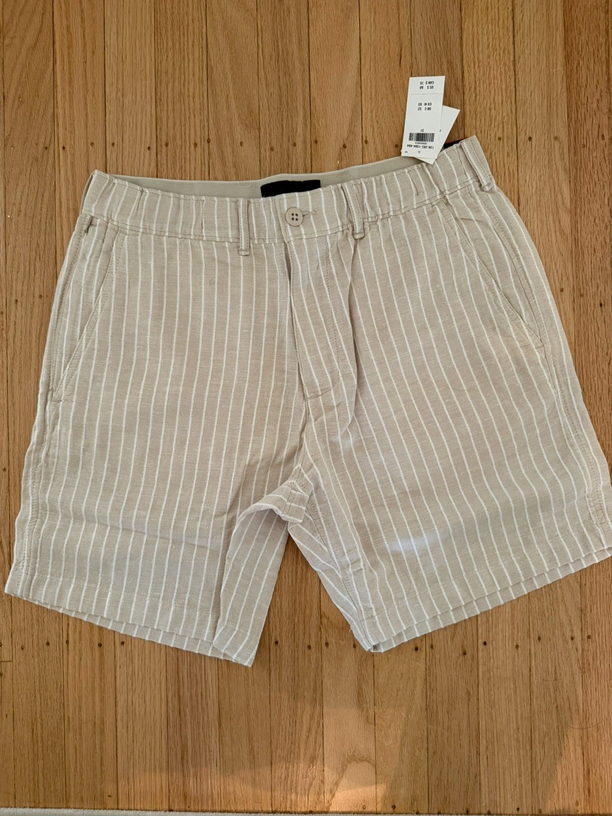 Abercrombie Men’s 7 Inch Linen-Blend Plain front Short Size 31