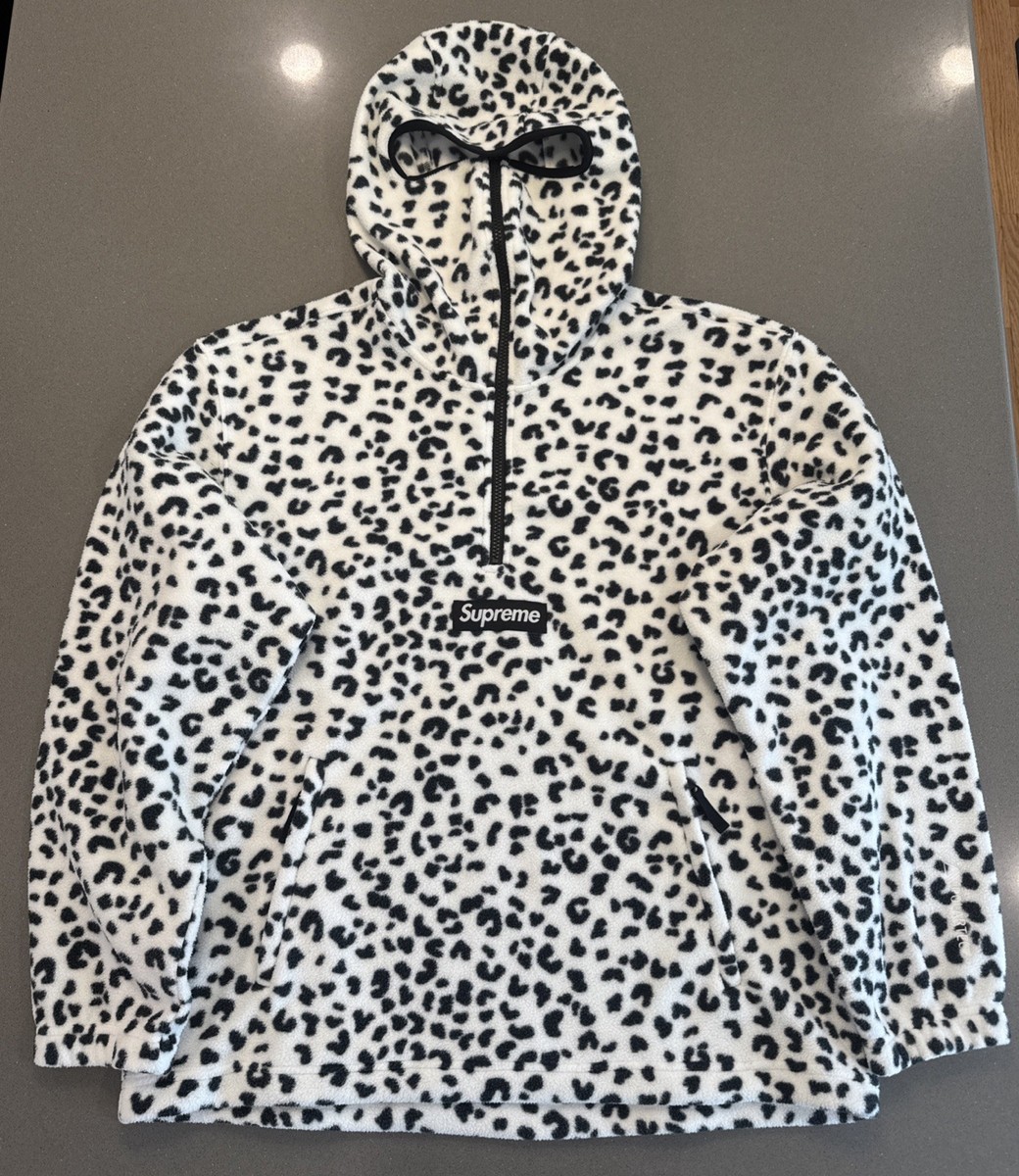 【SUPREME】POLARTEC FACEMASK HALF ZIP HOODED LEOPARD - 24FW Supreme - Polartec Facemask Half Zip Hooded Sweatshirt FW24