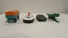 4 VINTAGE LESNEY MATCHBOX MERCEDES TRAILER HOVERCRAFT FERRET SCOUT CAR & TRAILER