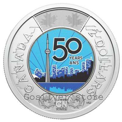 2026 Canada $2 Dollars Toonie Coin,  Glow in the dark CN Tower,   UNCIRCULATED
