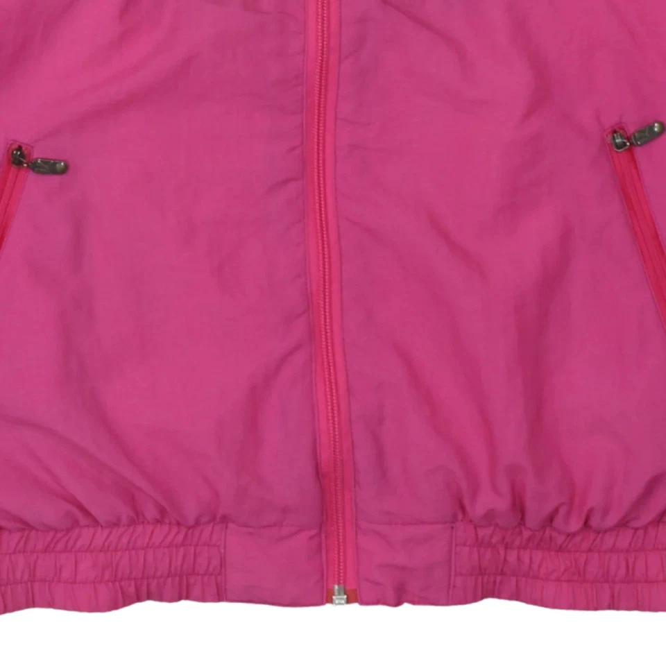 Puma Pink Colour Block Windbreaker Jacket Women's XLarge Zip Pockets Printed - Image 4 of 4
