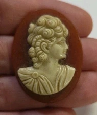 Vintage Loose Cameo Shell Victorian Lady