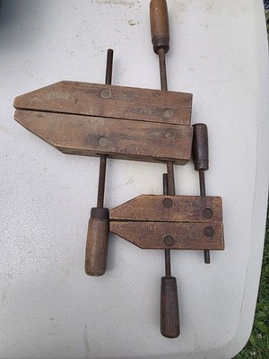 VTG Jorgensen Clamp Company 10'' & 6'' Adjustable Screw Wood Clamps Made In USA