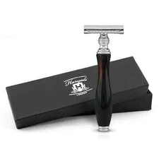 Double Edge Safety Razor for Men & Women Ergonomic, Smooth shaving, Red & Black