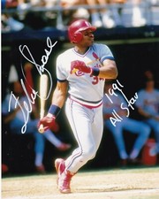 FELIX JOSE  ST. LOUIS CARDINALS  1991 ALL STAR   ACTION SIGNED 8x10