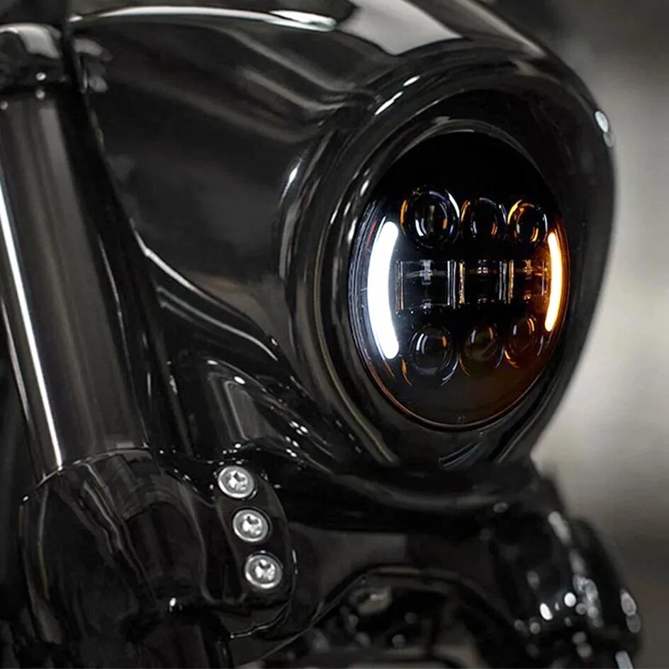 Proyector de faros LED alto/bajo para Yamaha Virago 250 750 535 1100 Vmax 1200 5,75" Foto 3 de 4