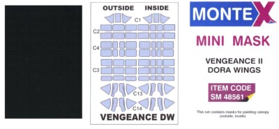 Montex 1/48 VULTEE VEGEANCE II CANOPY PAINT MASK Dora Wings