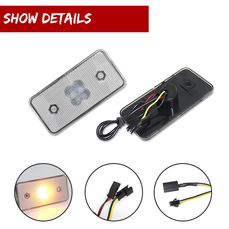 For 02-14 Benz W463 G-Class G500 G550 G55 Front & Rear LED Side Marker Light 4PC - Image 4 of 4