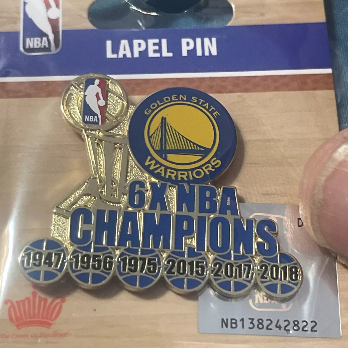 Golden State Warriors 2018 NBA Finals Champions Trophy Pin