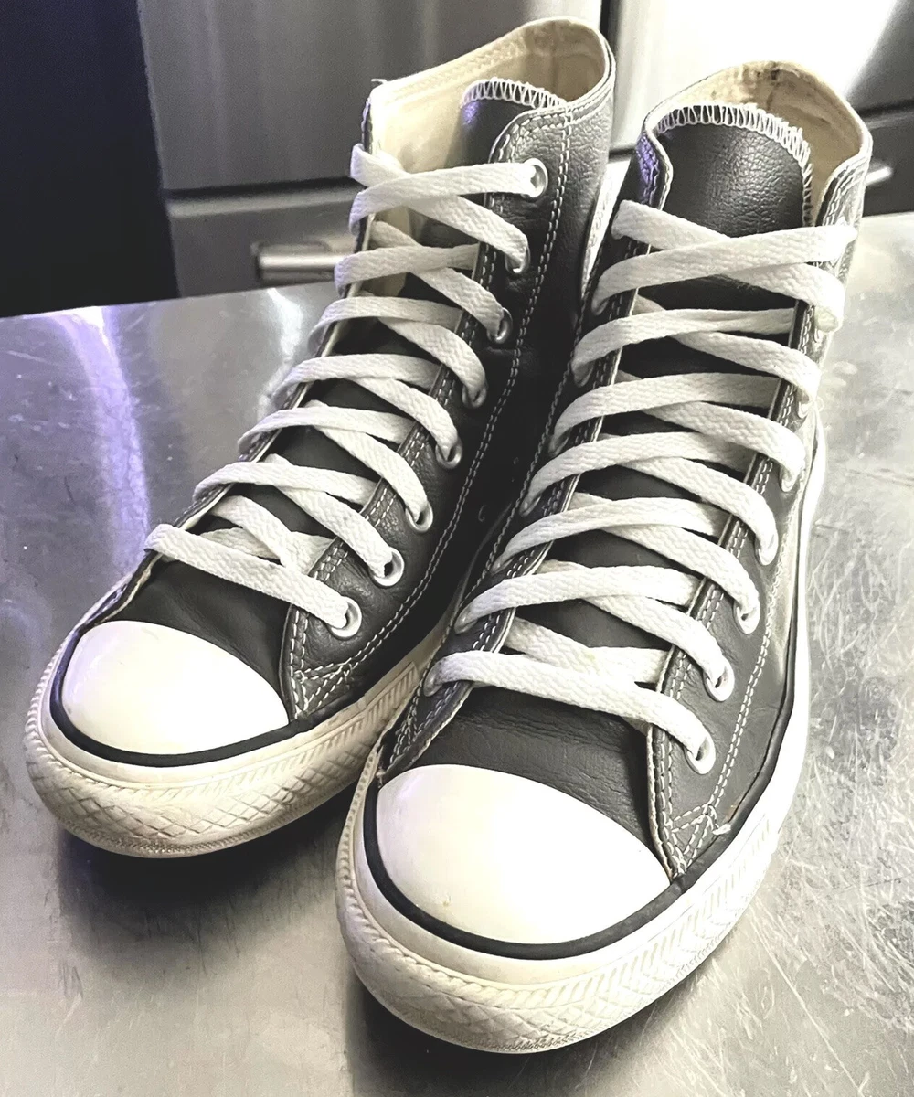 Does converse use real leather sale